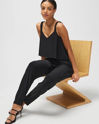 Matte Jersey Metallic Print Jumpsuit