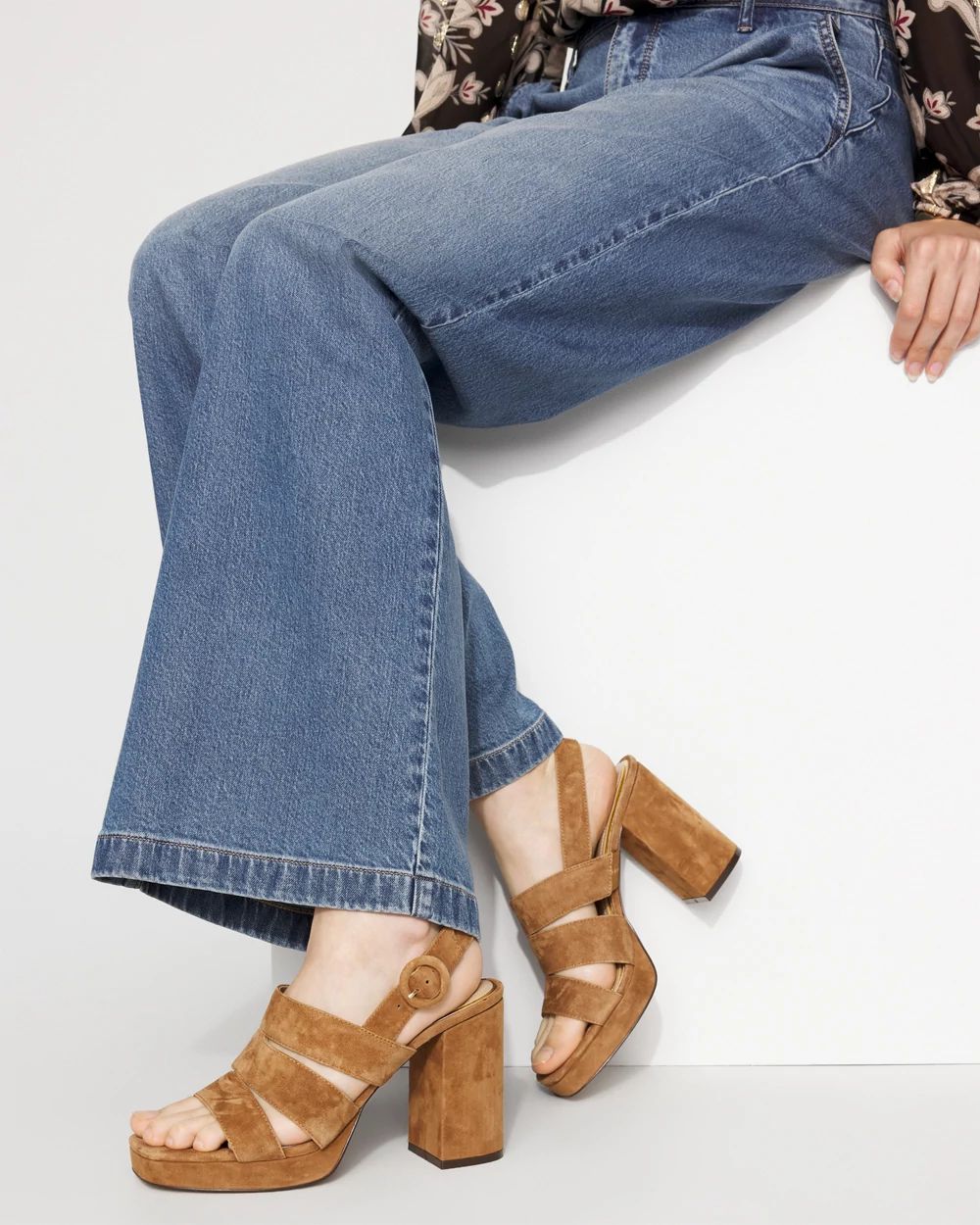 Suede Platform Sandal
