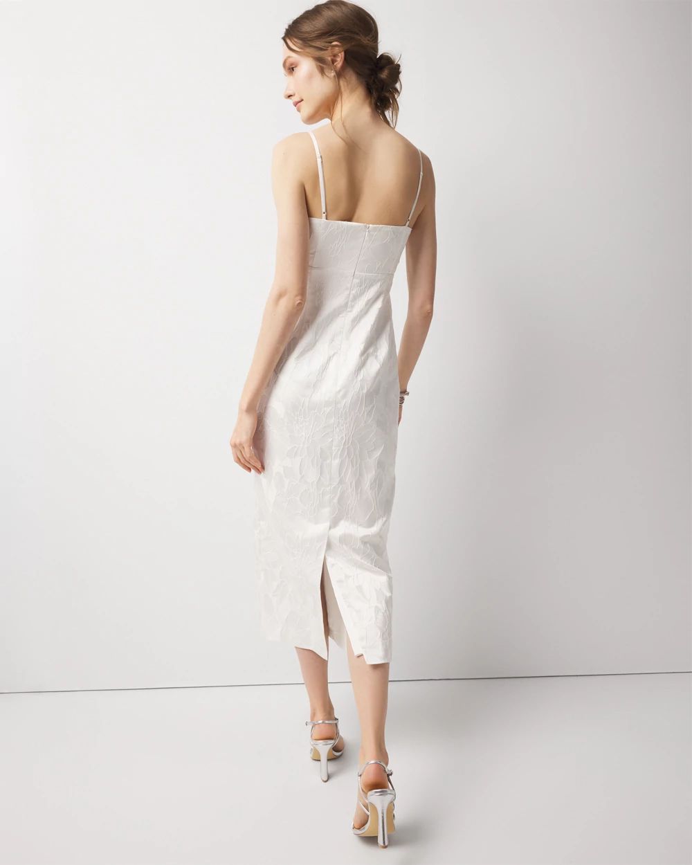 Floral Jacquard Midi Dress