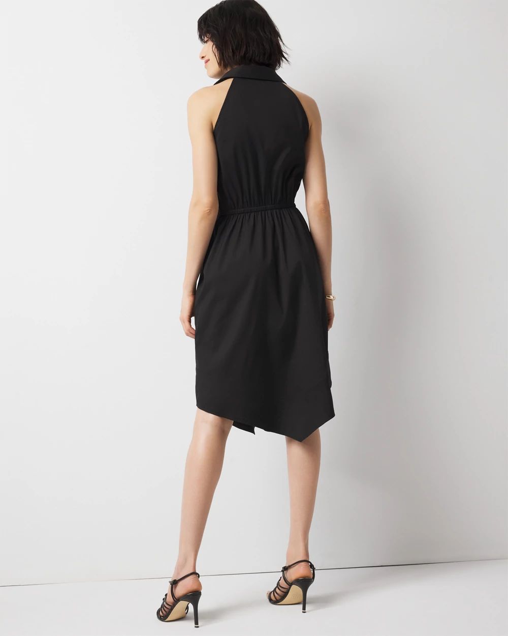 Poplin Halter Shirt Dress