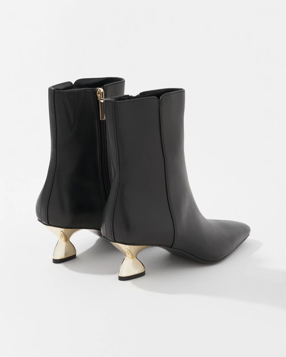 Gold Twist-Heel Bootie