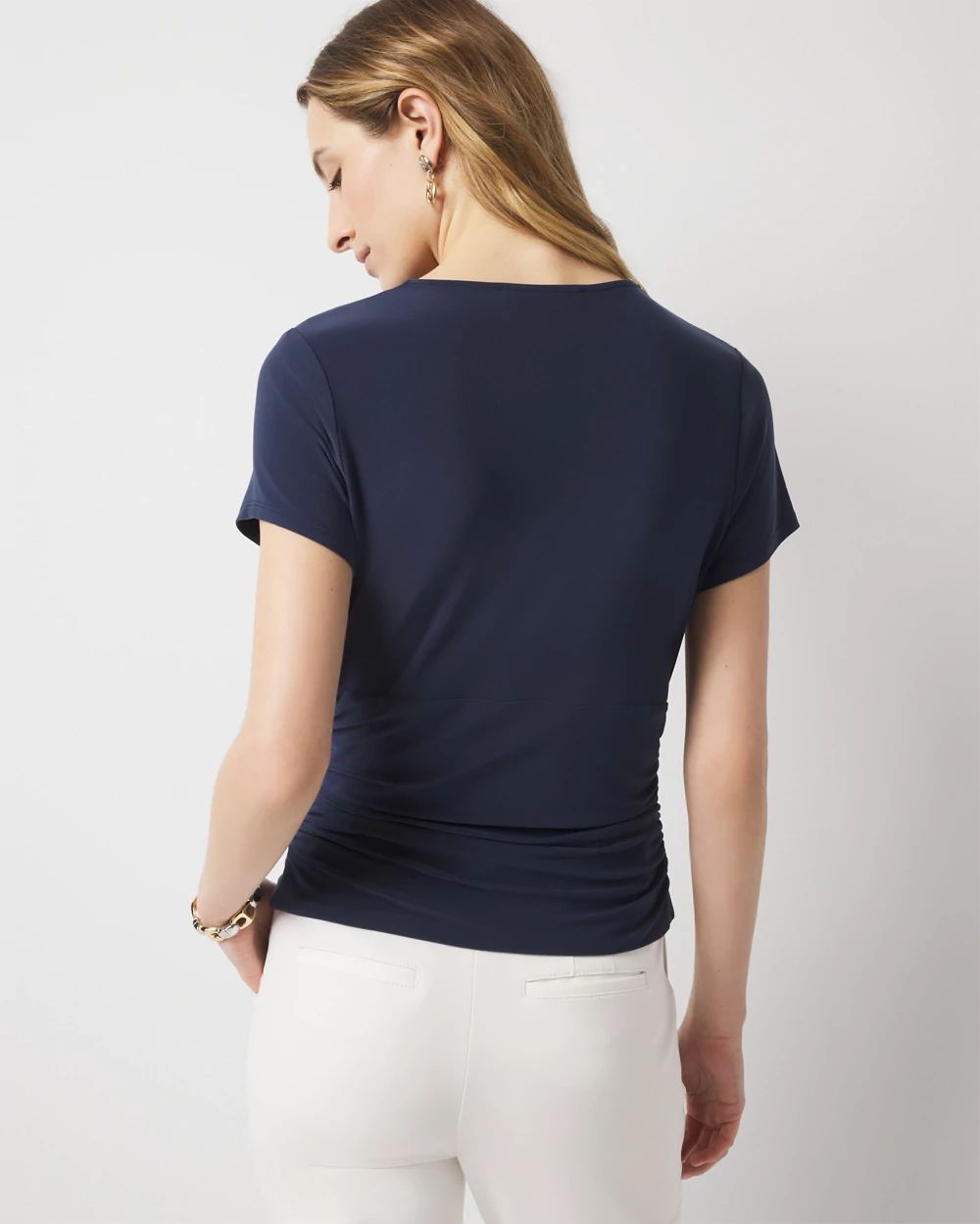 Shoulder Detail Draped Top