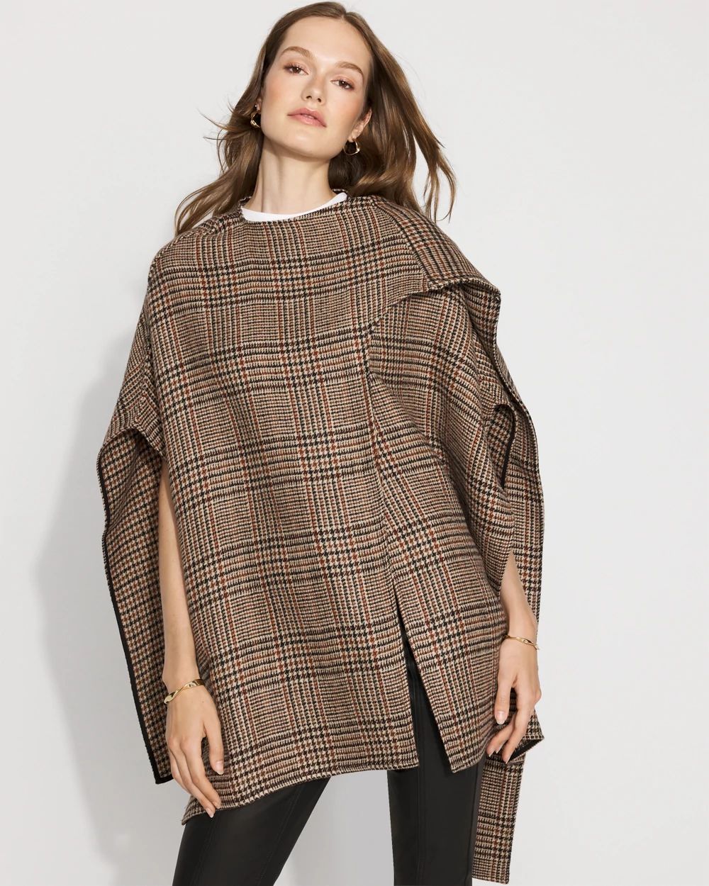 Plaid Wrap Coat