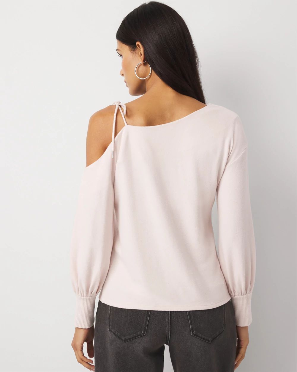 Tie-Detail Bell Sleeve Top