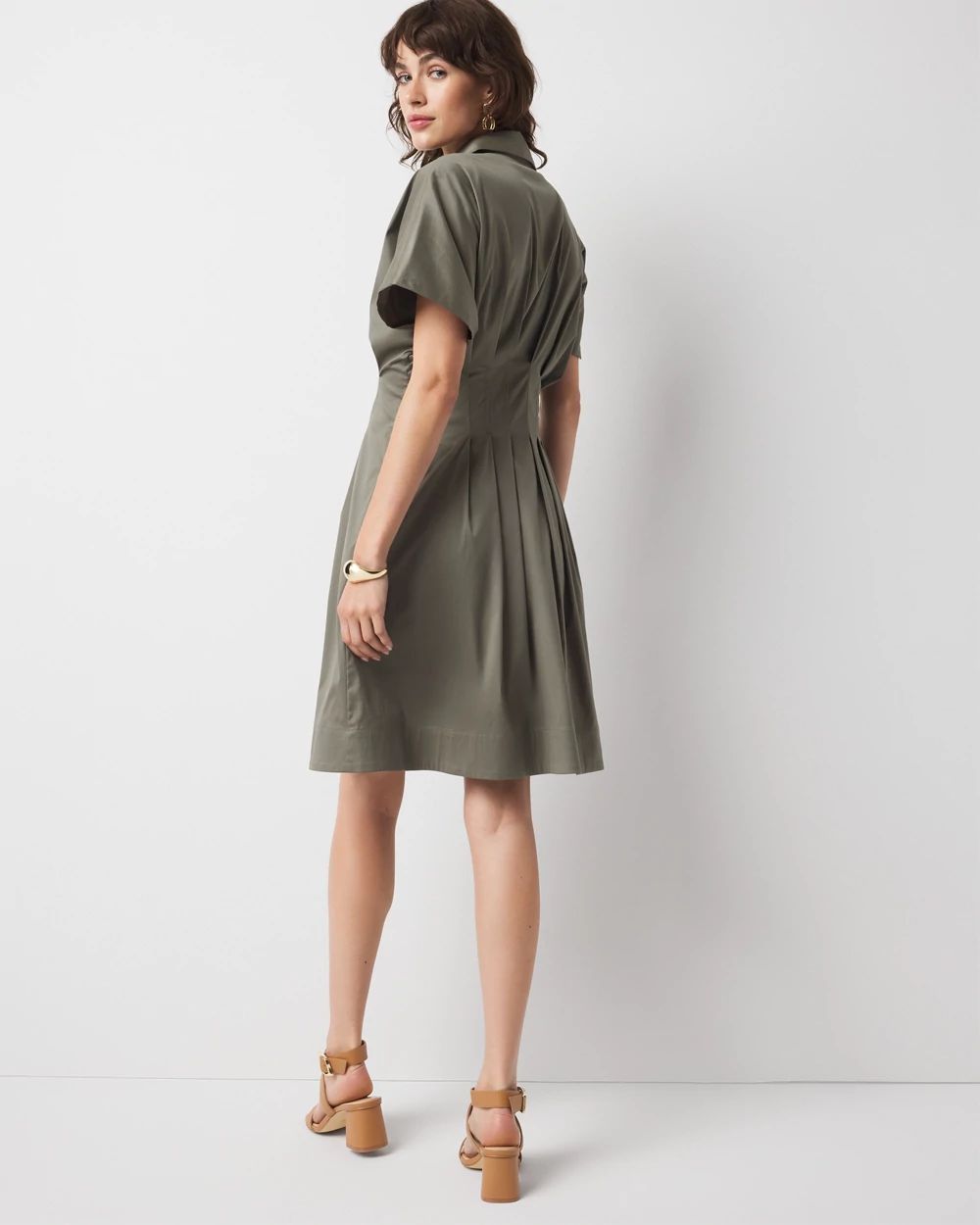 Poplin Corset Shirt Dress