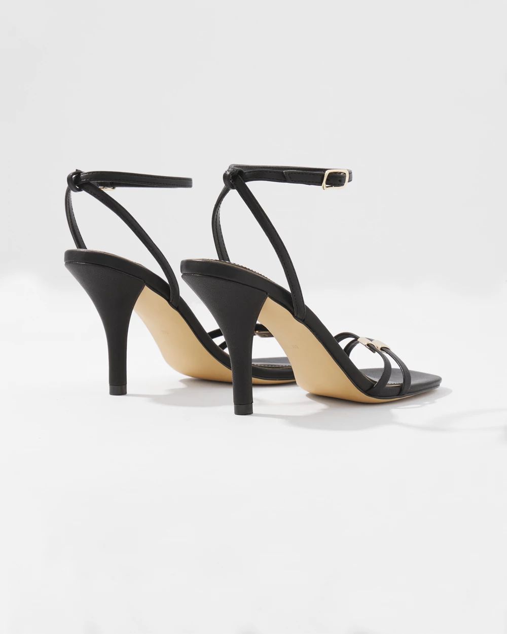 Gold Hardware Strappy High Heel Sandal