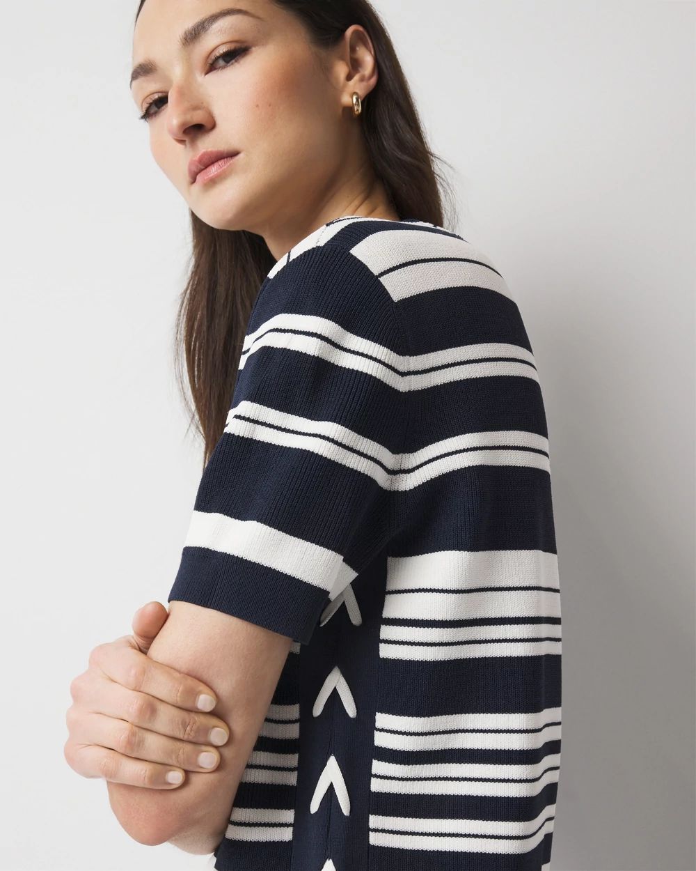 Lace Up Side Sweater Tee