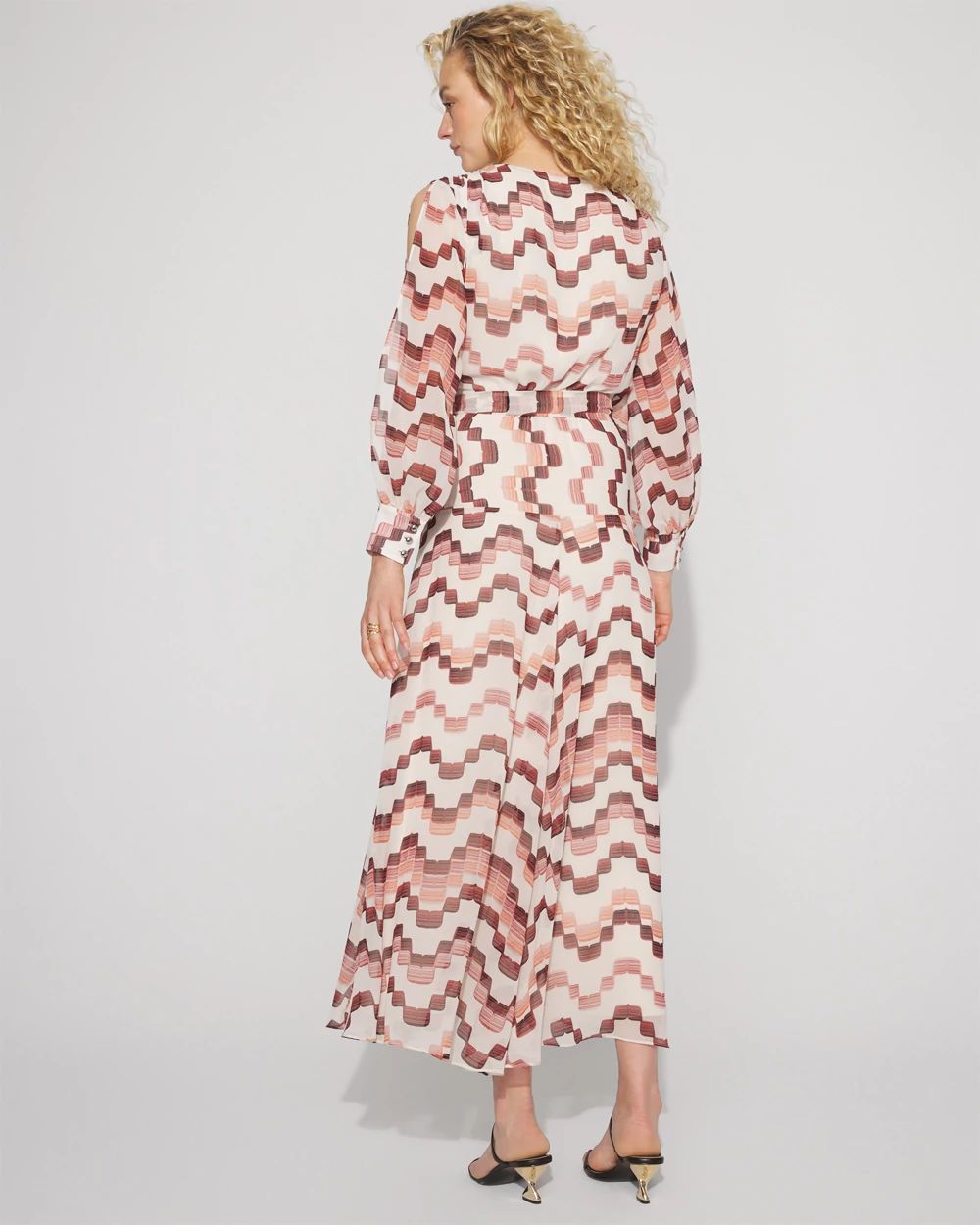 Printed Chiffon Maxi Dress