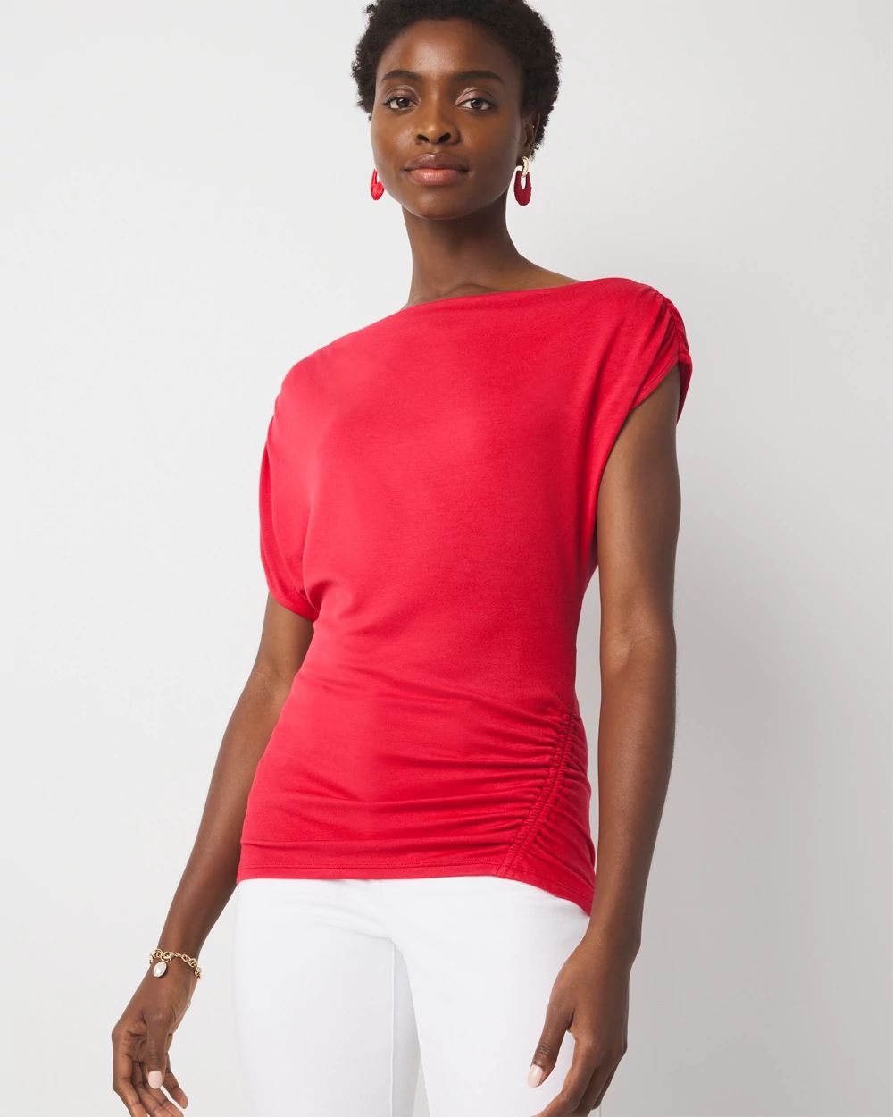 Asymmetric Ruched Top
