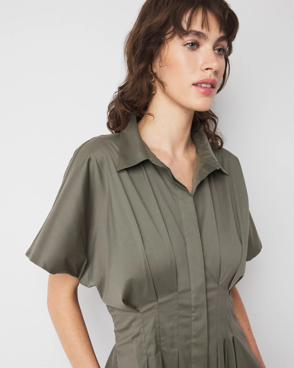 Poplin Corset Shirt Dress