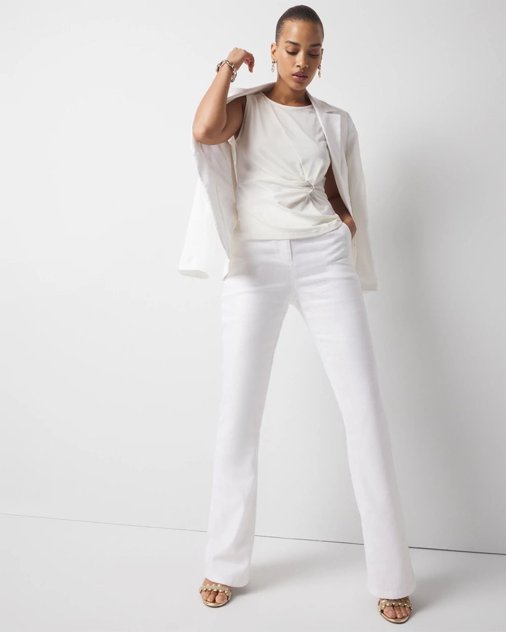 Ring Detail Ruched Tank