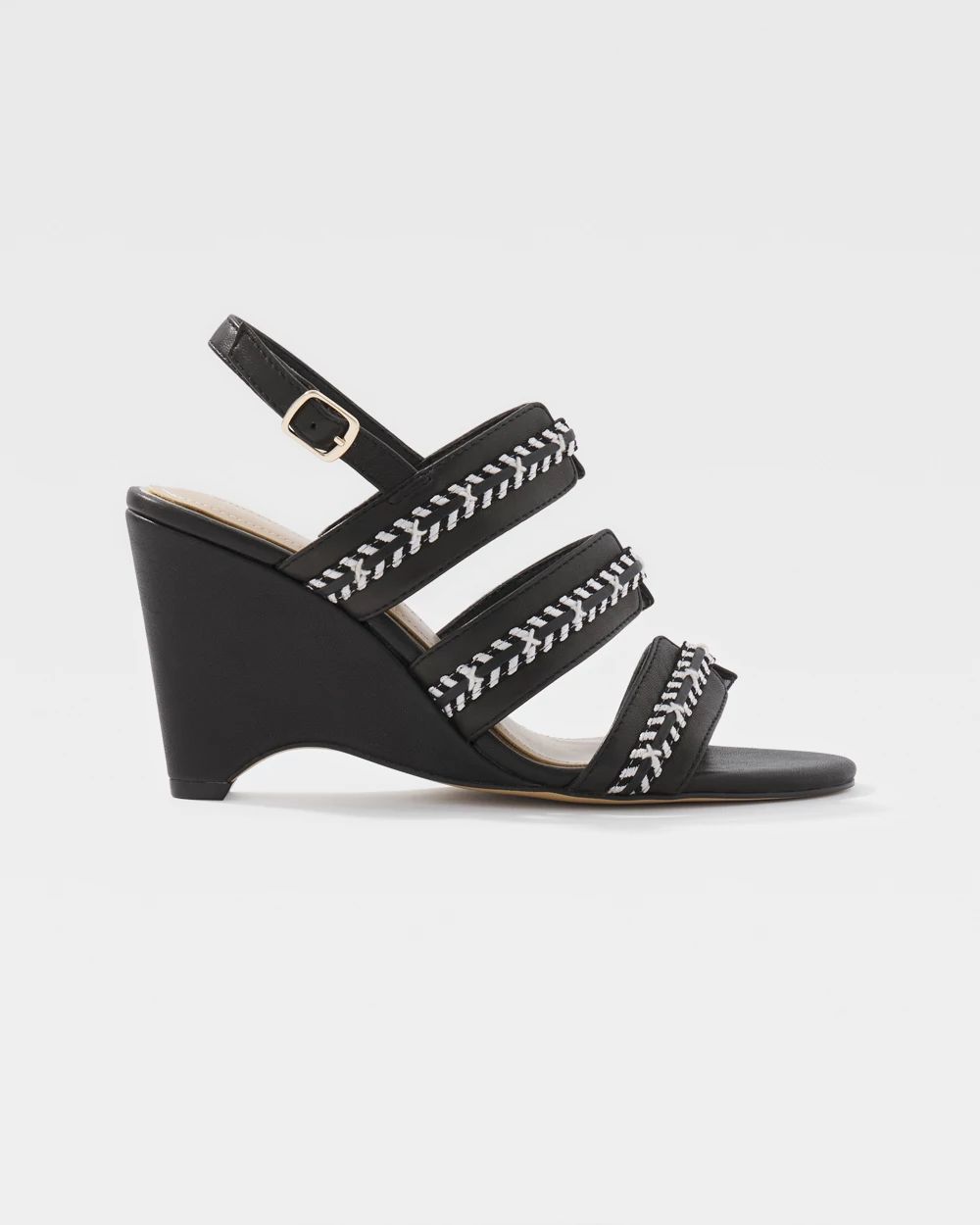 Raffia Whipstitch Wedge Sandal