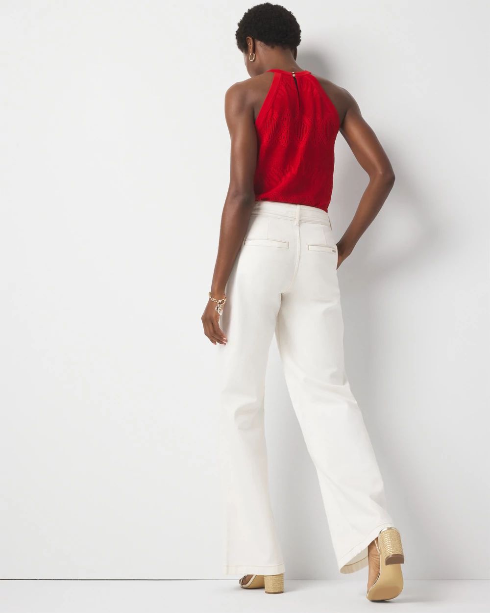 Pret High-Rise Belted Wide Leg Trouser