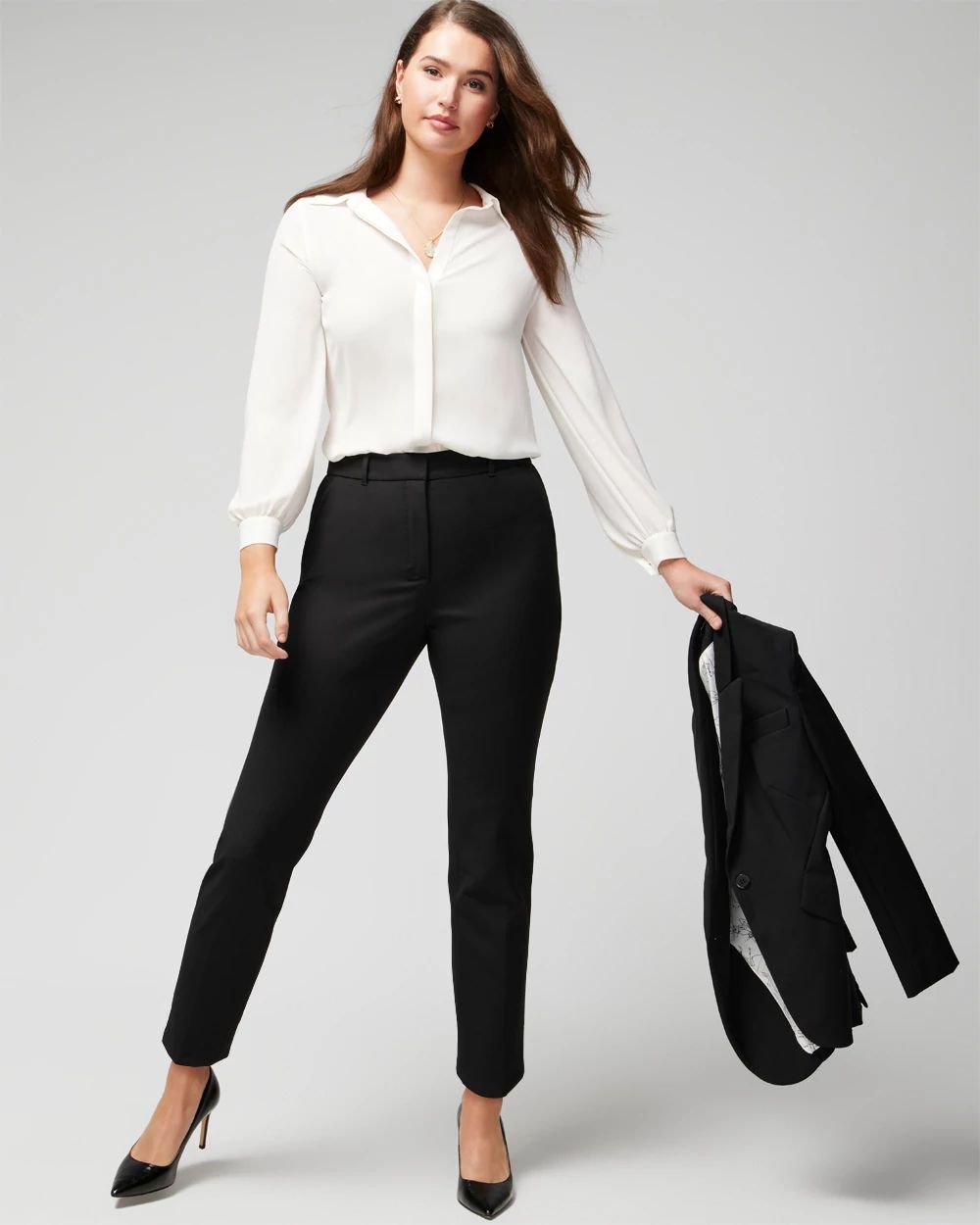Curvy WHBM® Elle Slim Ankle Comfort Stretch Pant