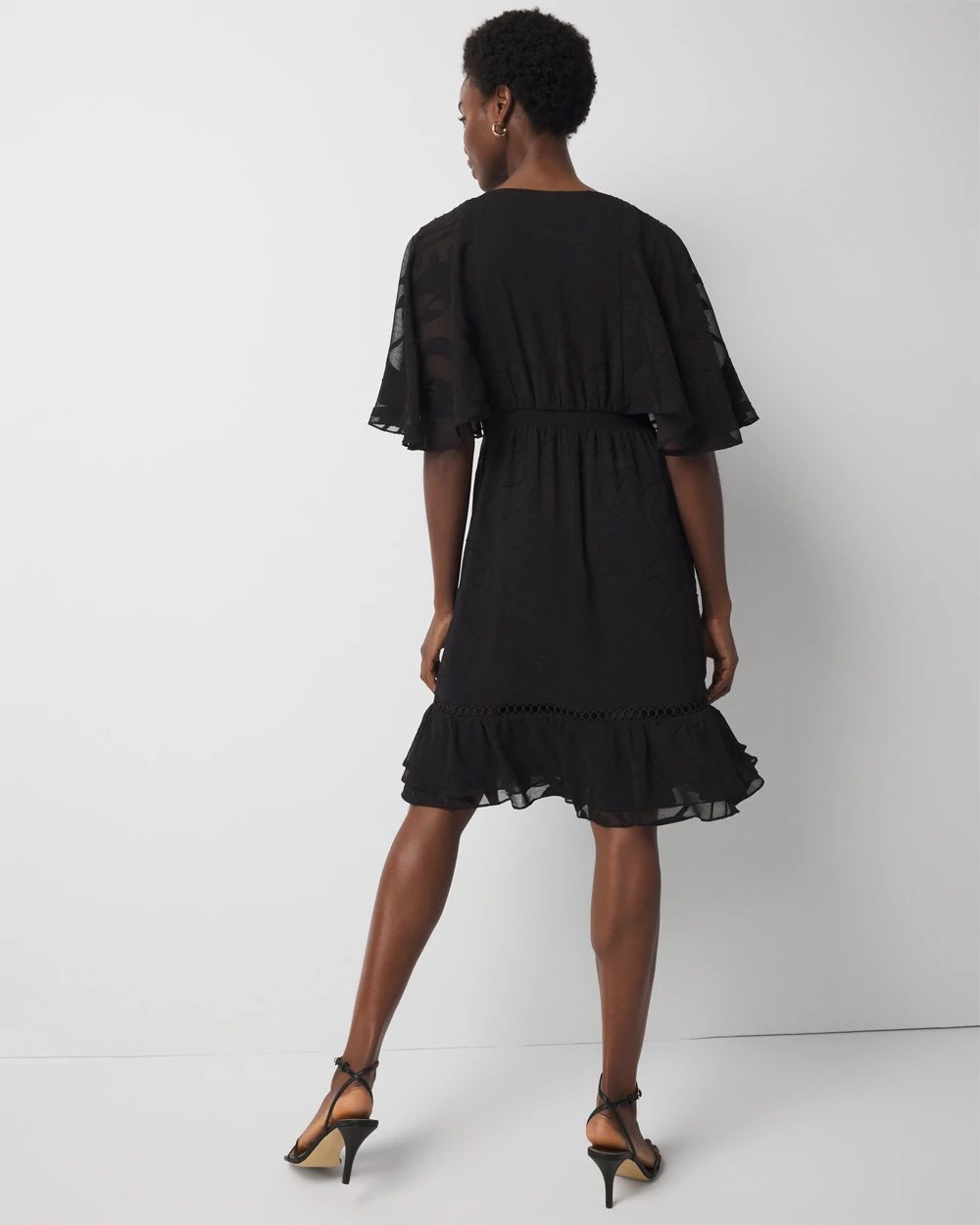 Flounce + Floral Burnout Dress