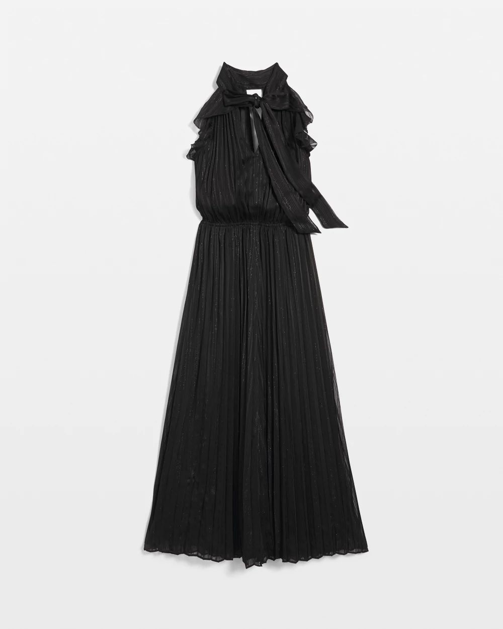 Chiffon Tie-Neck Maxi Dress