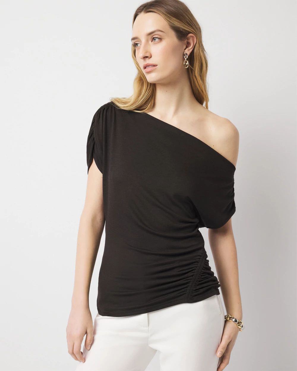 Asymmetric Ruched Top