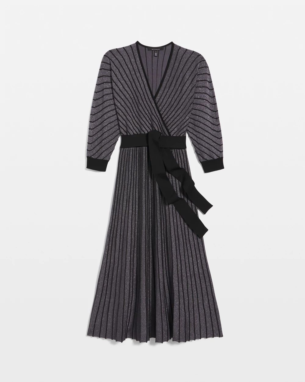 Dolman Sleeve Pleated Sweater Dress