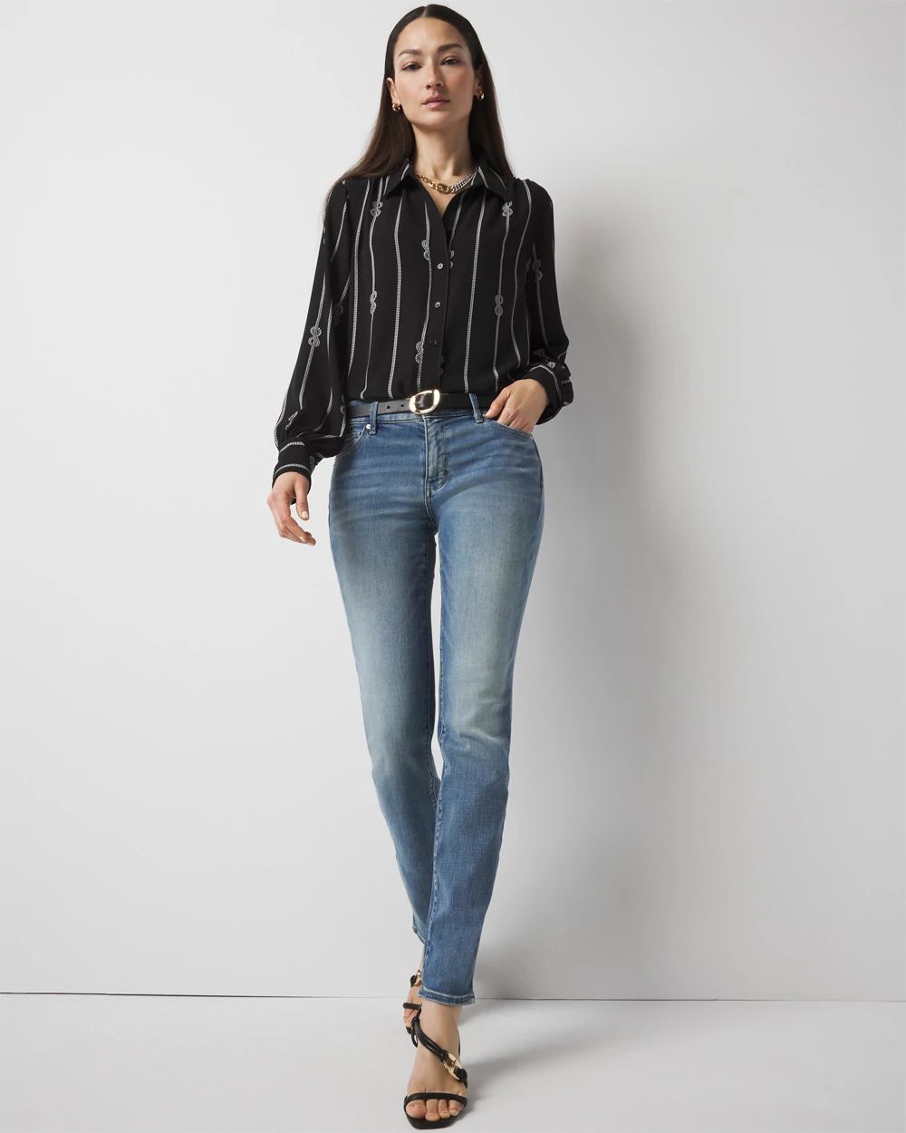 Mid-Rise Slim Jeans