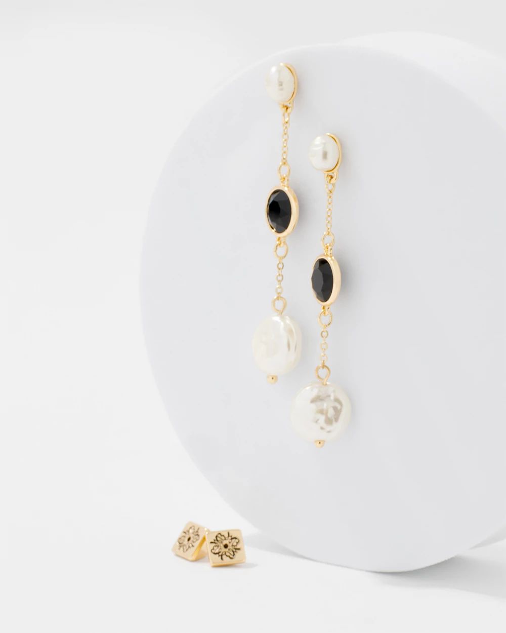 Black + White Linear Earrings