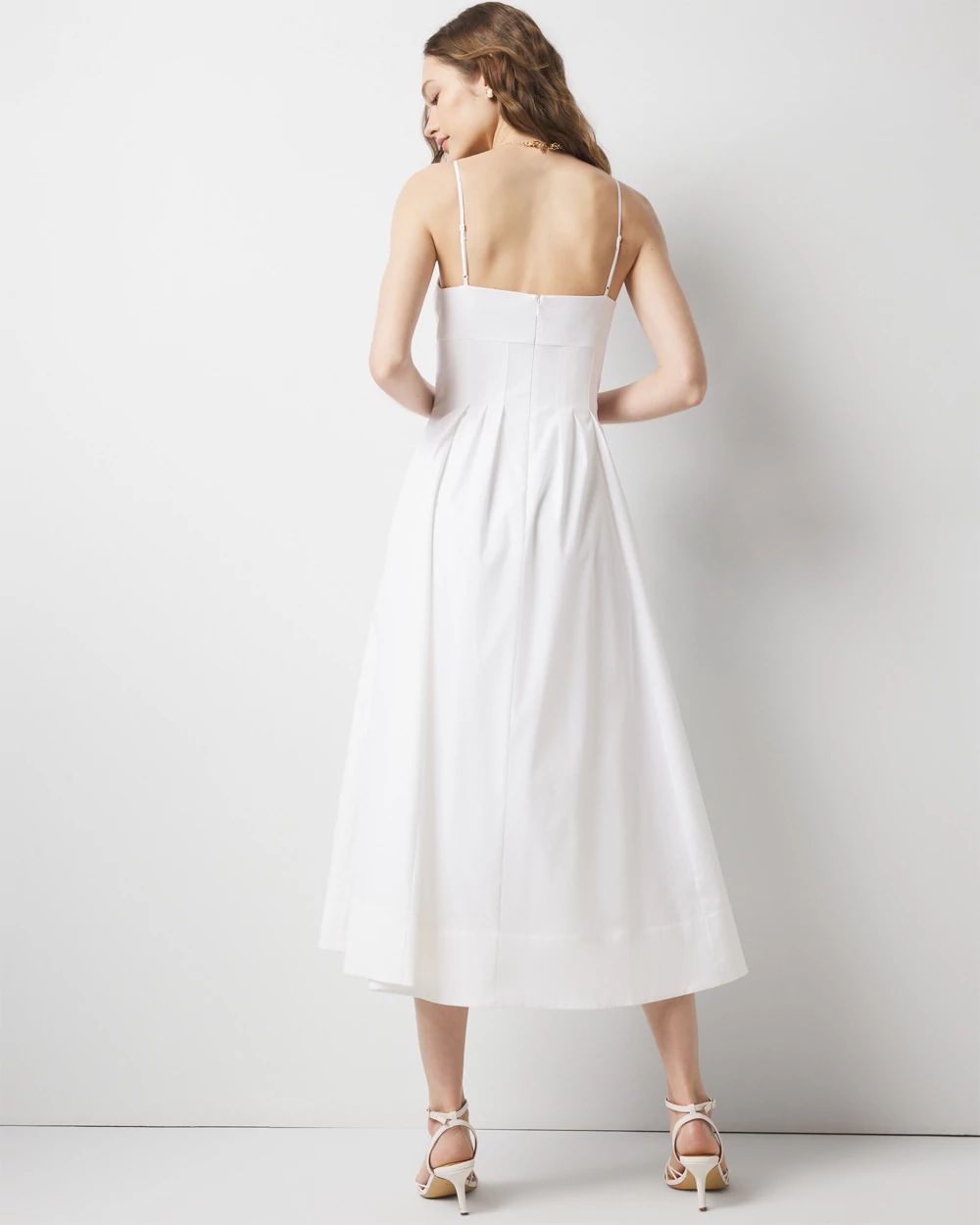 Poplin Corset Midi Dress