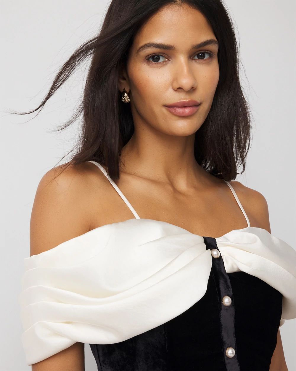 Petite Satin + Velvet Bustier