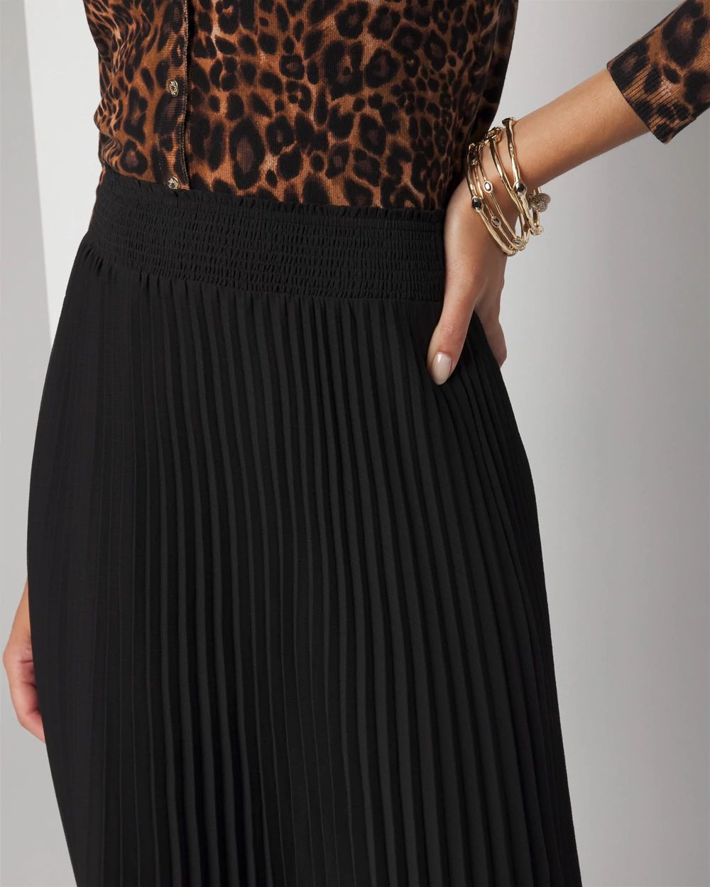 Pleated Chiffon Skirt