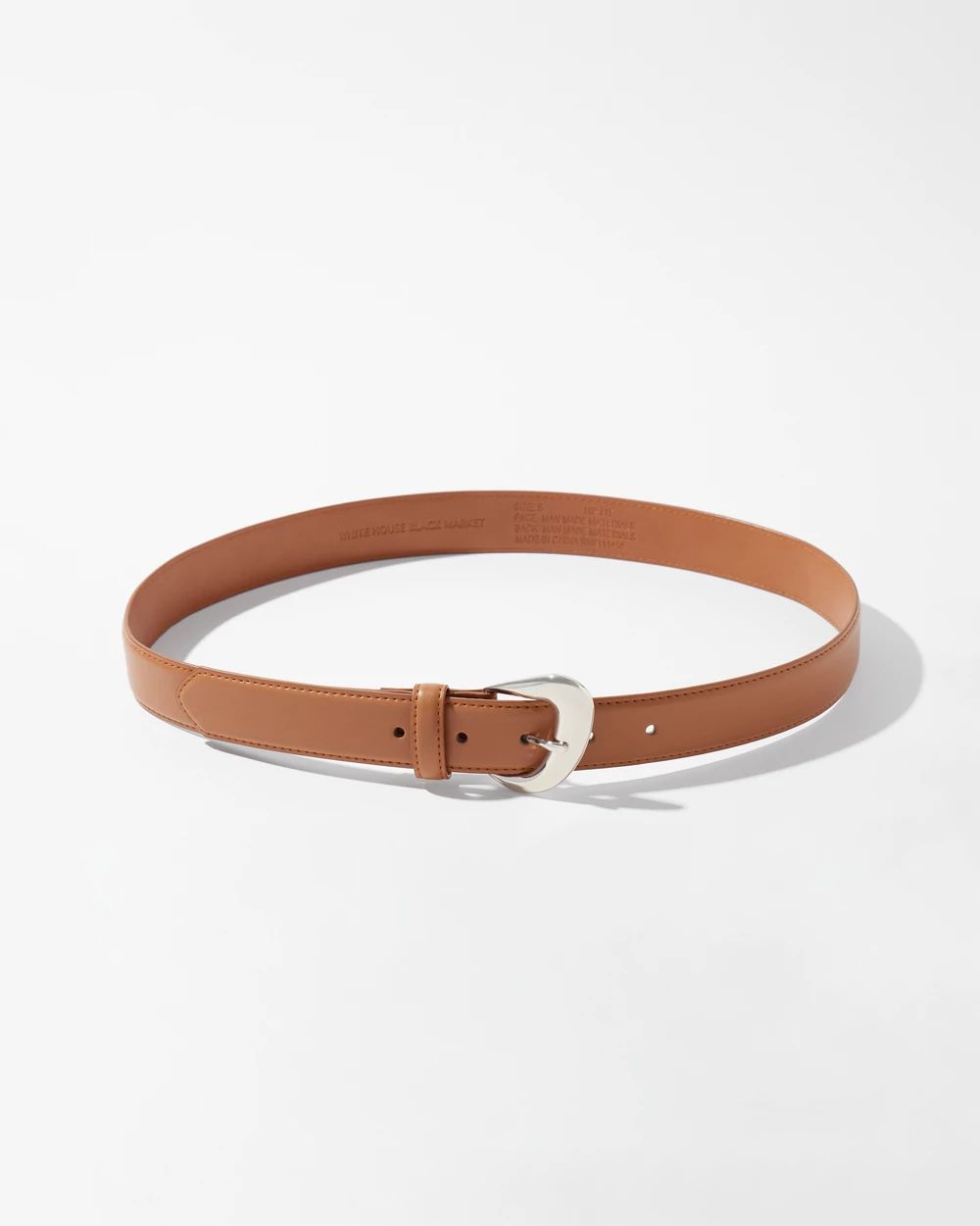Sculptured Buckle Denim Belt