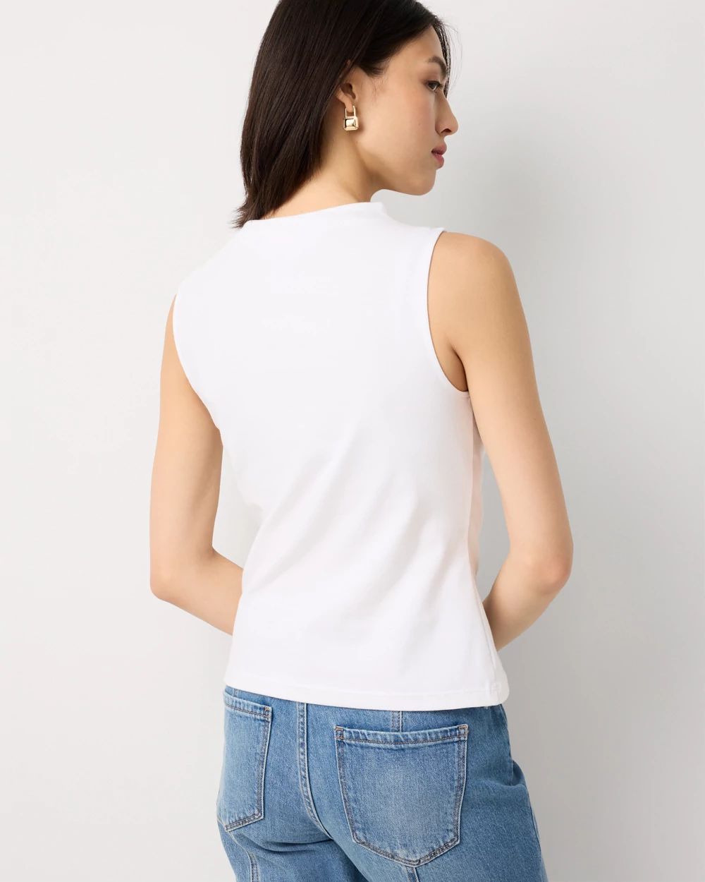 WHBM FORME™ All Ways Stretch High-Crewneck Tank Top