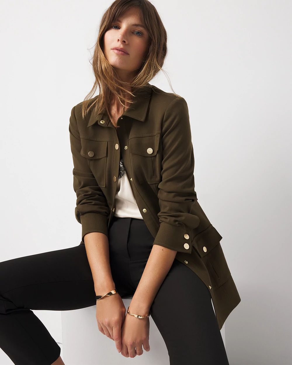 Twill Belted Utility Shacket