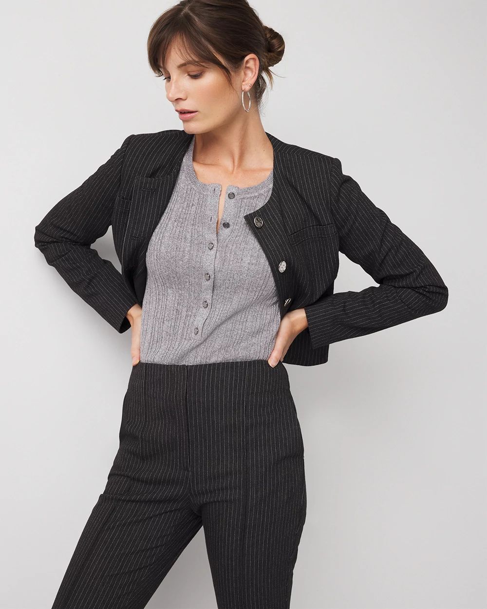 Lurex Henley Sweater