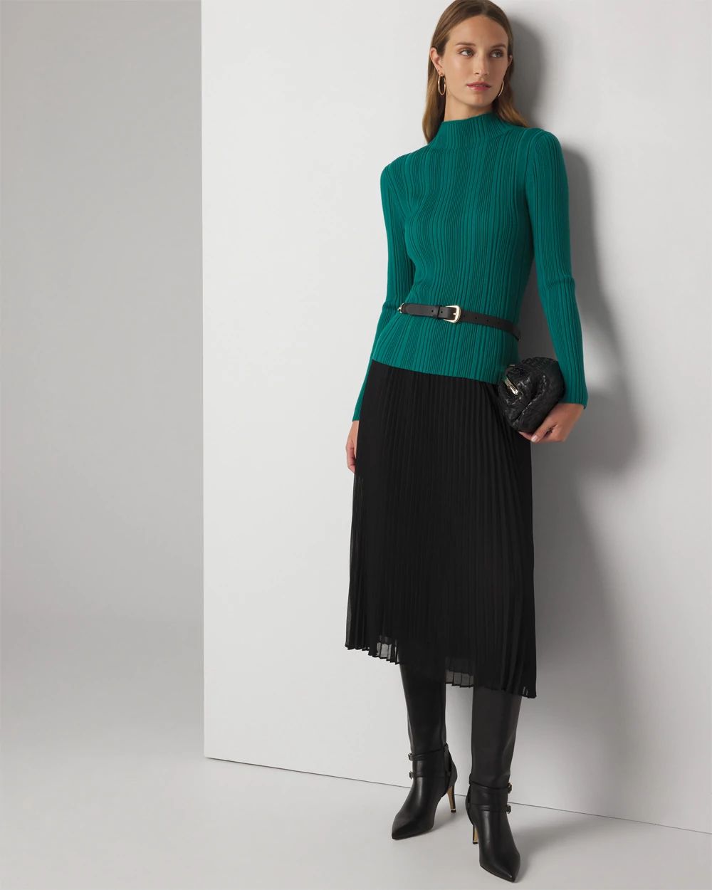 Ribbed Mockneck Sweater