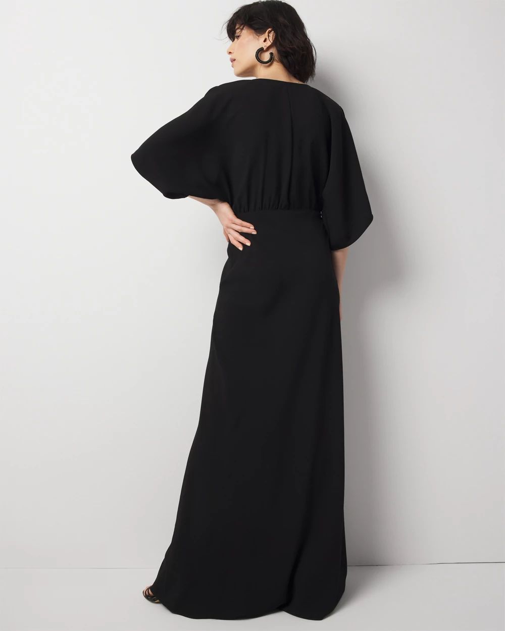 Kimono Sleeve Crepe Gown