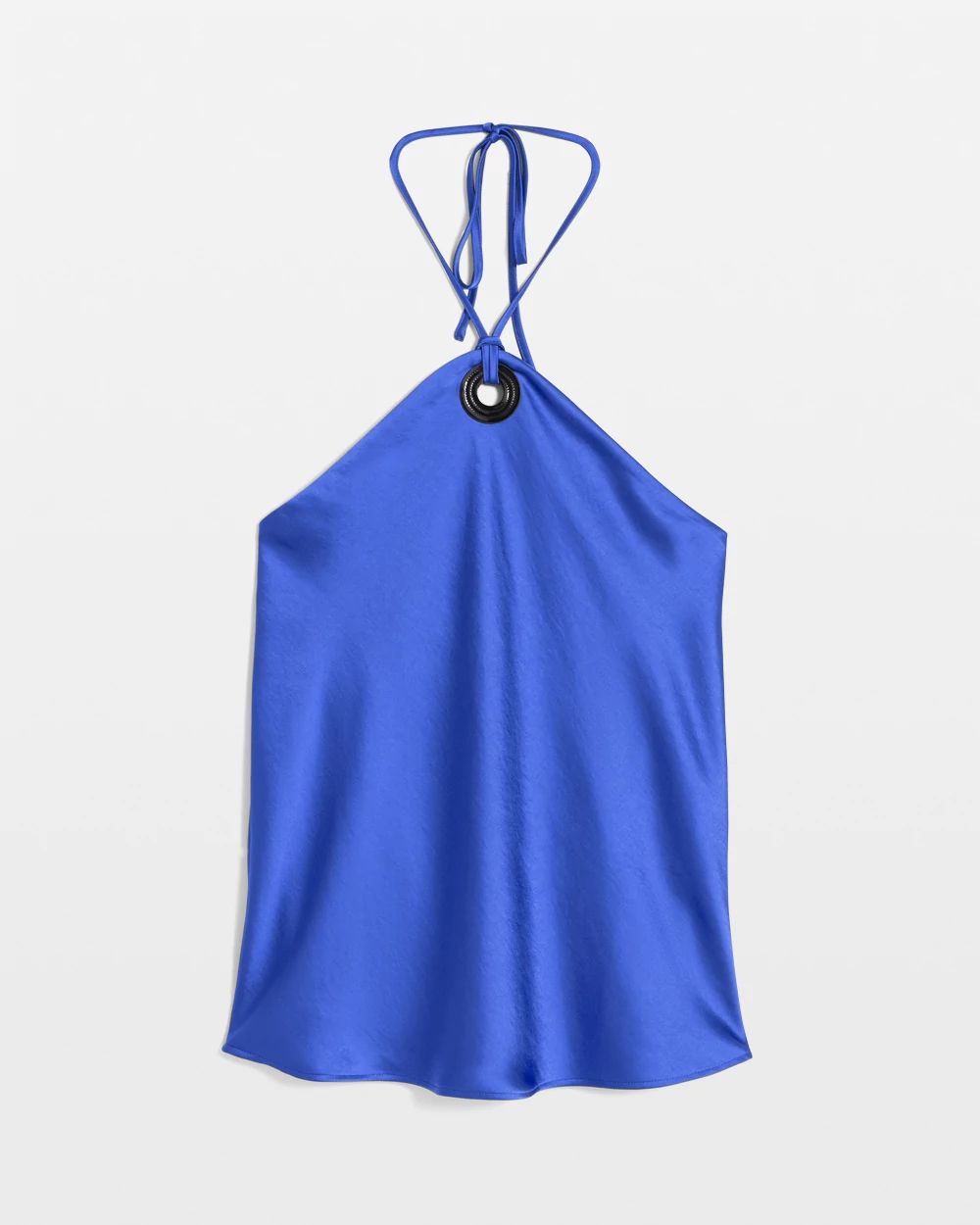 O-Ring Satin Halter Top