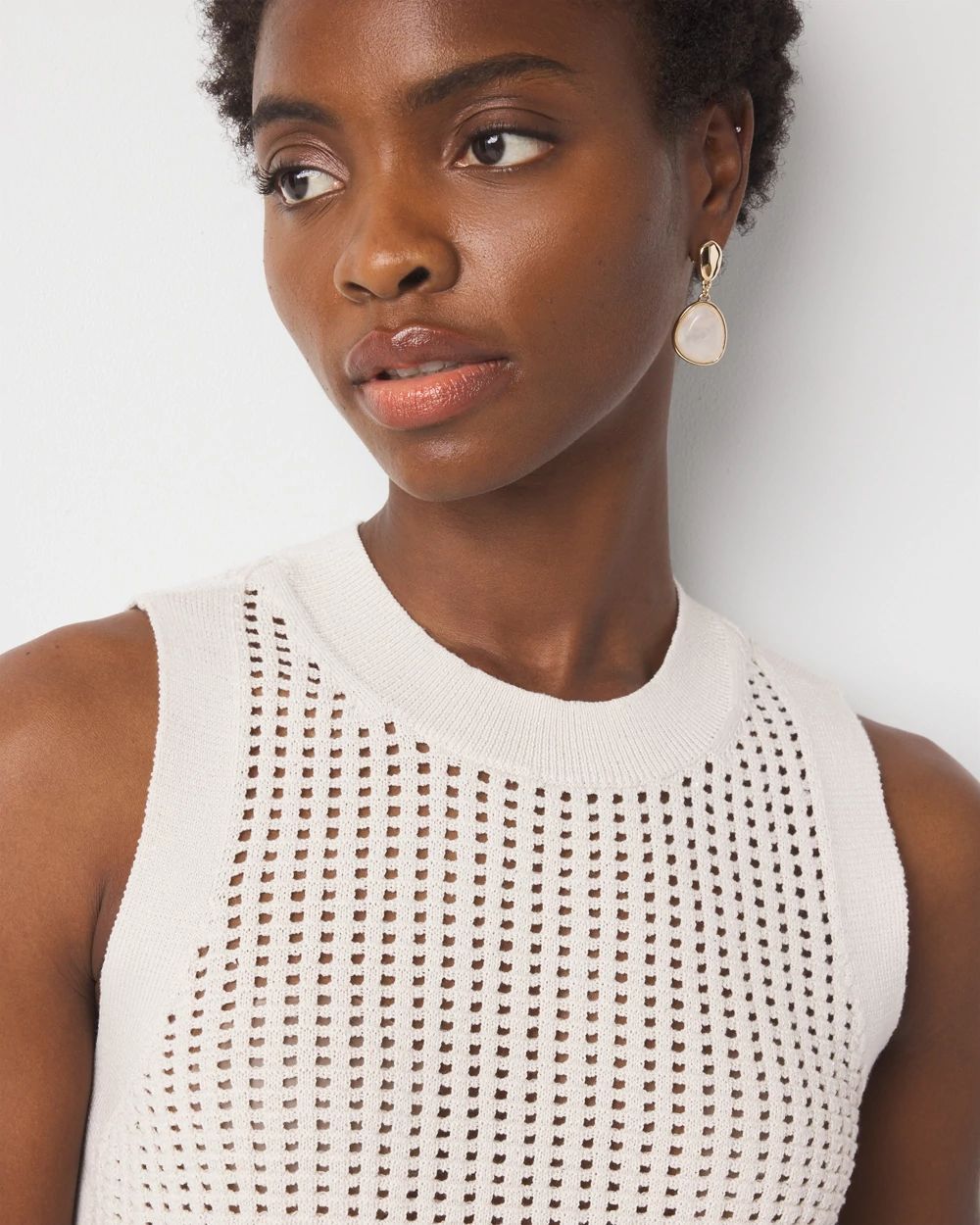 Sequin Shimmer Sweater Tank Top