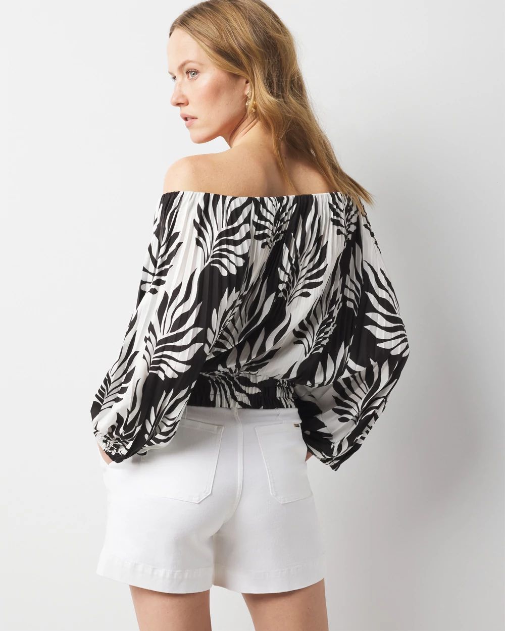 Off-the-Shoulder Kimono Sleeves Blouse