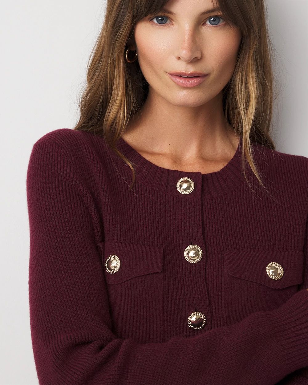 Button-Front Cardigan