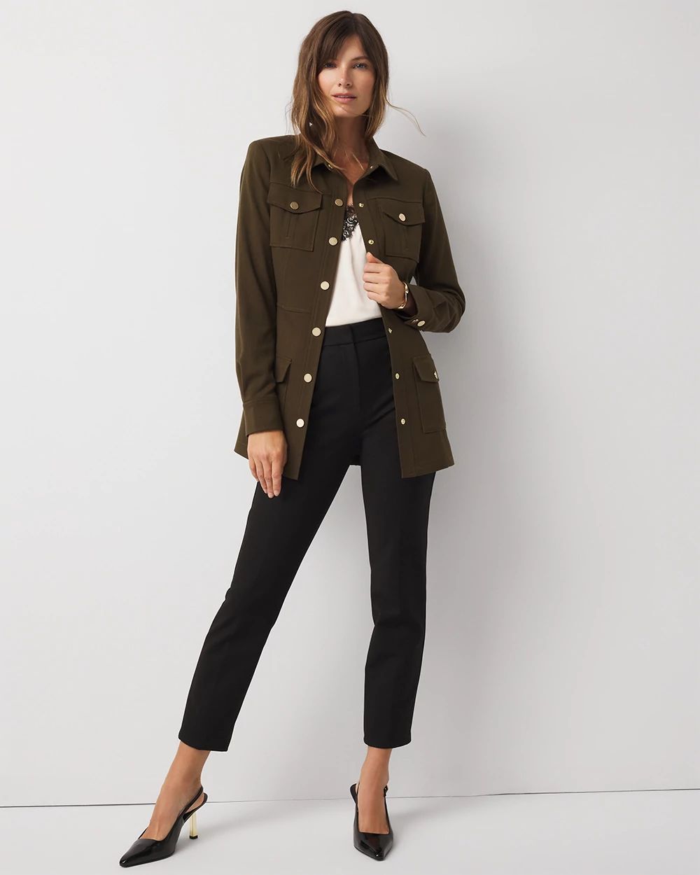 Twill Belted Utility Shacket