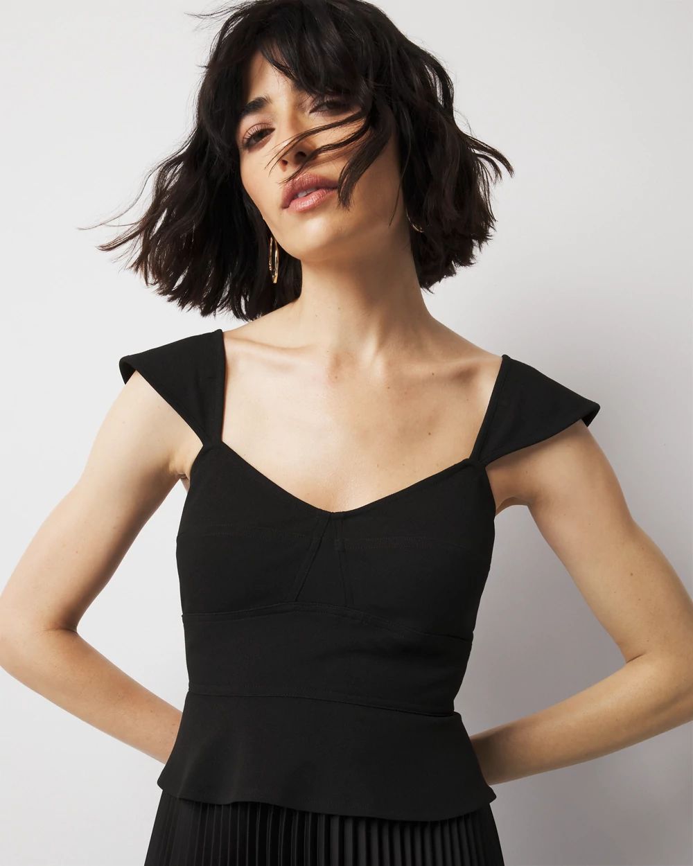 Corset Pleated Midi Dress