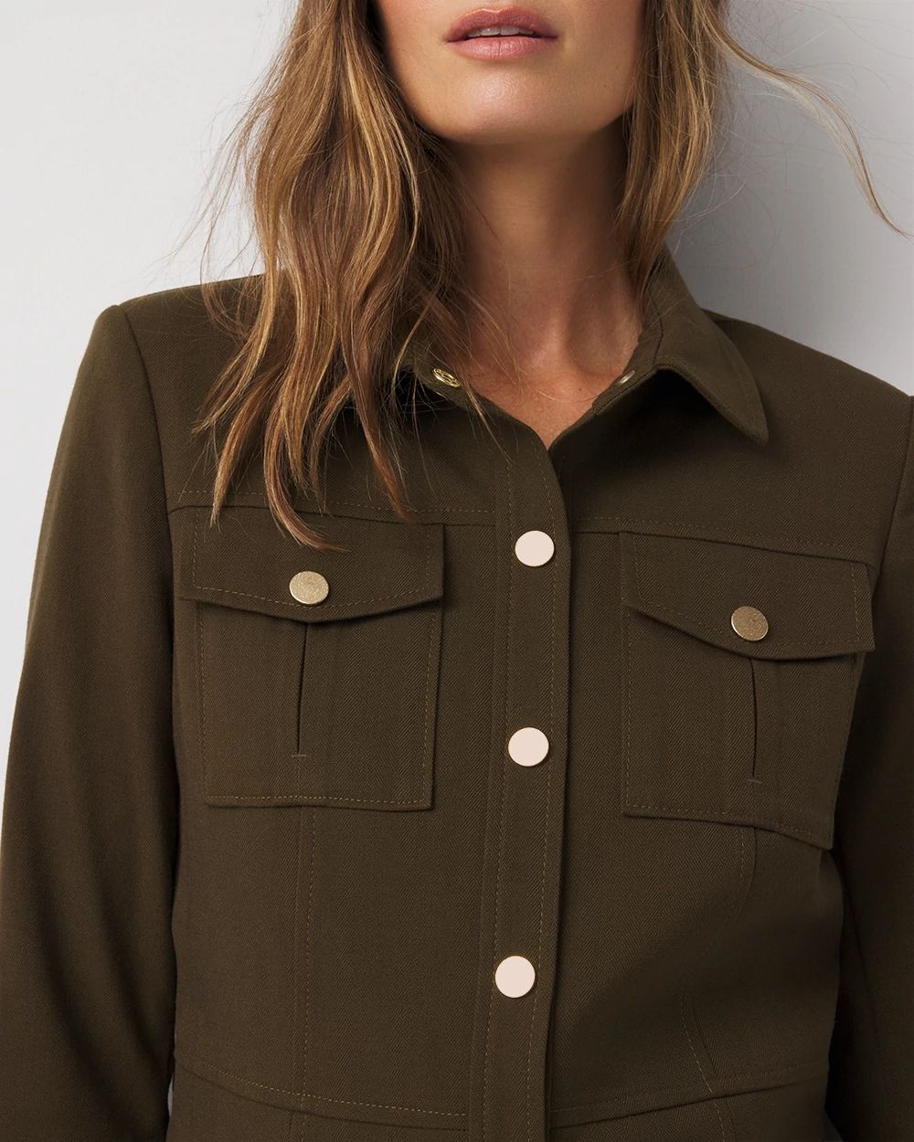 Twill Belted Utility Shacket