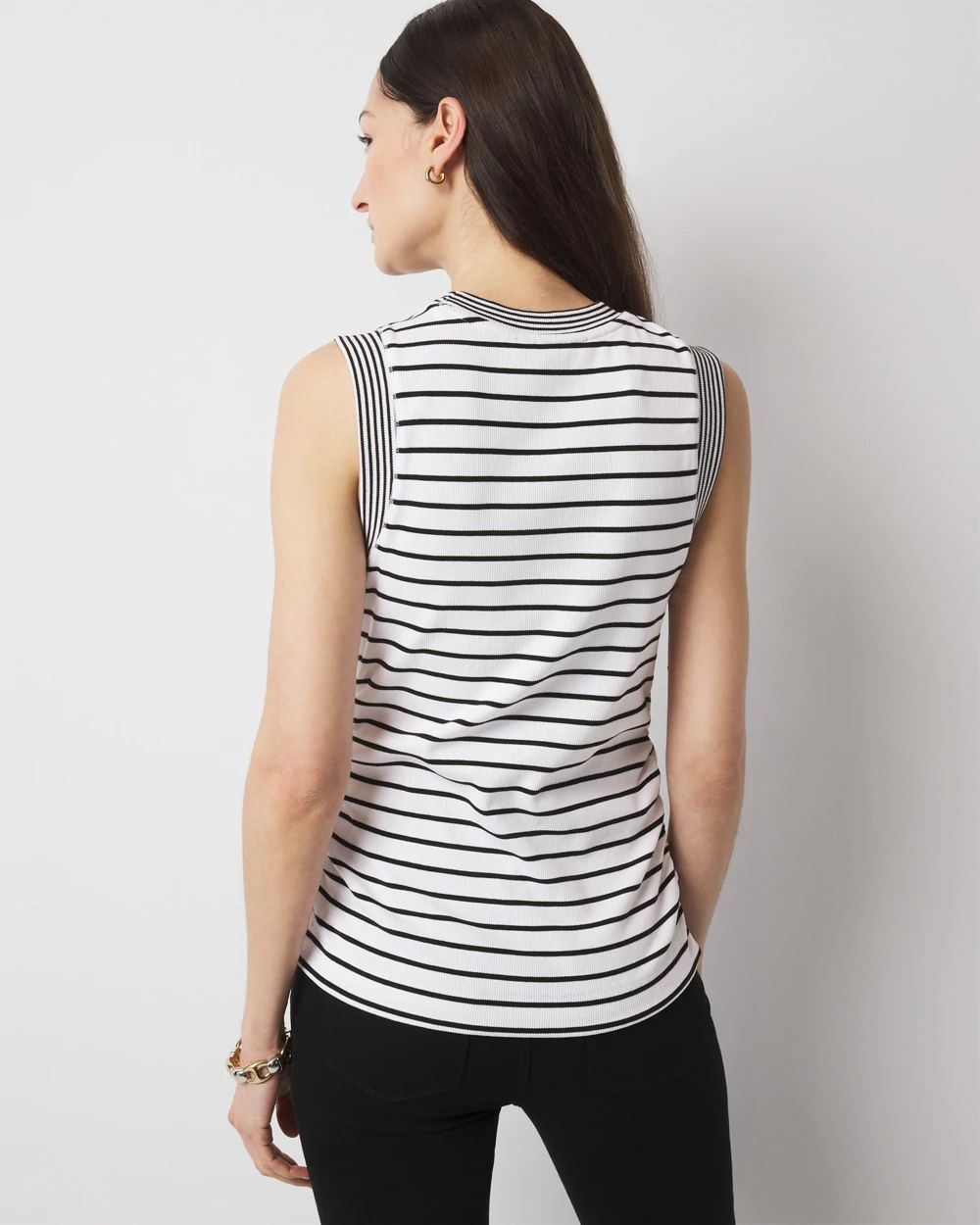 WHBM FORME™ Ribbed Stretch Ruched Side Tank