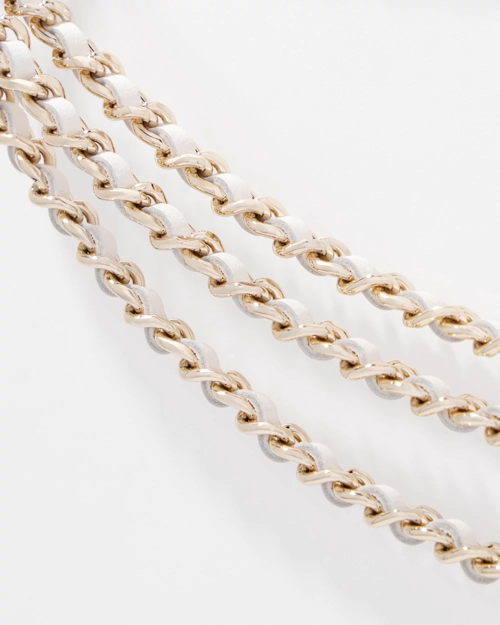 Chain Woven Leather Belt