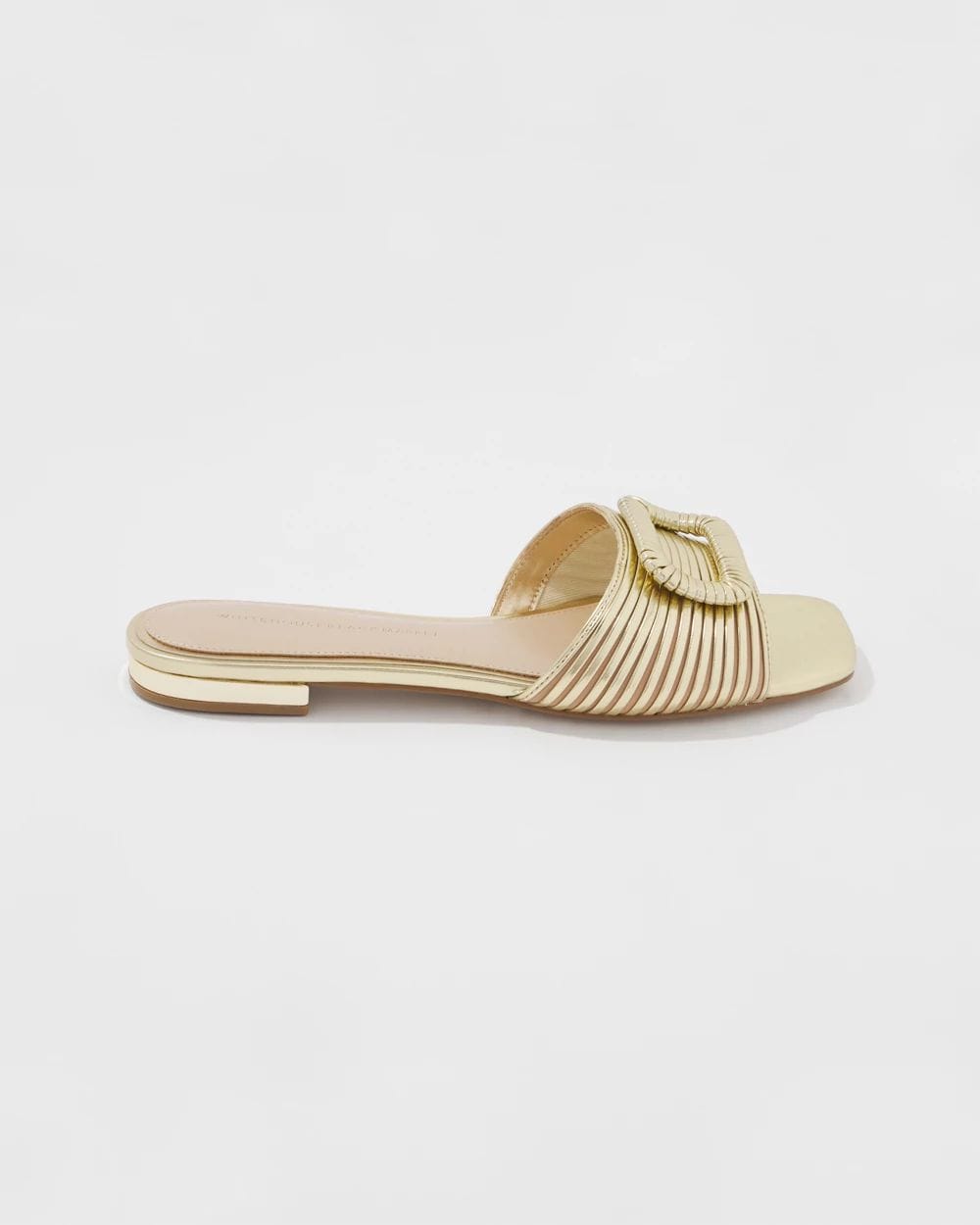 Gold Strappy Slide