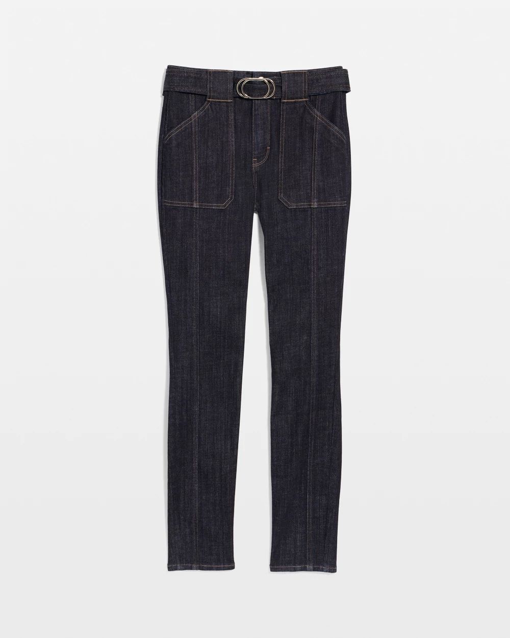 Belted High Rise Skinny Jean