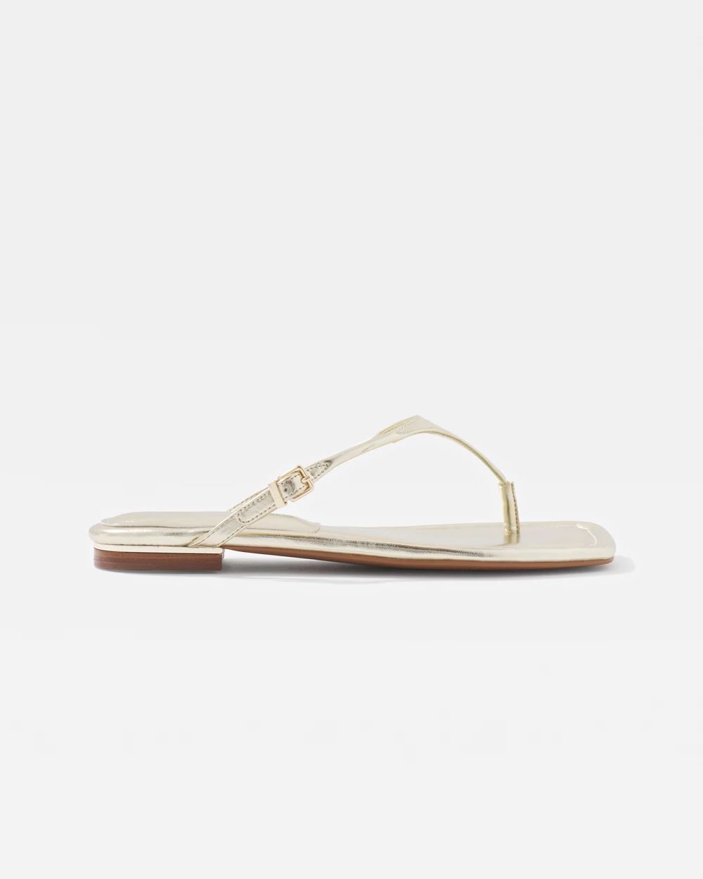 Gold Metallic Heel Sandal