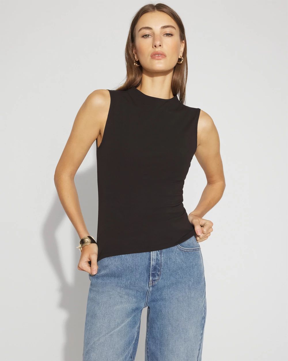 WHBM FORME™ All Ways Stretch High-Crewneck Tank Top