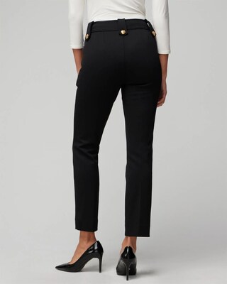 WHBM® Jolie Button Straight Luxe Stretch Pant click to view larger image.