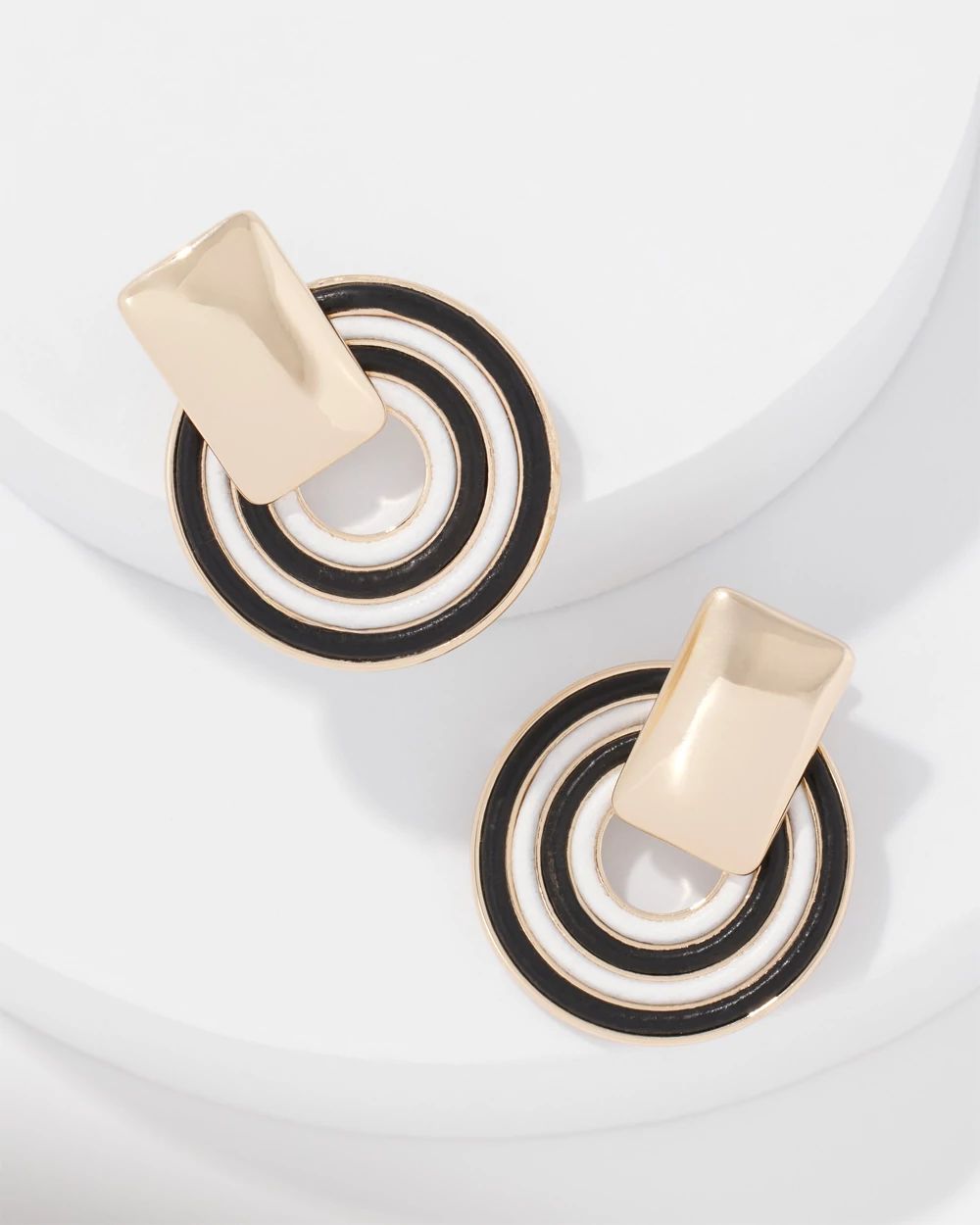 Corded Inlay Drop Earrings