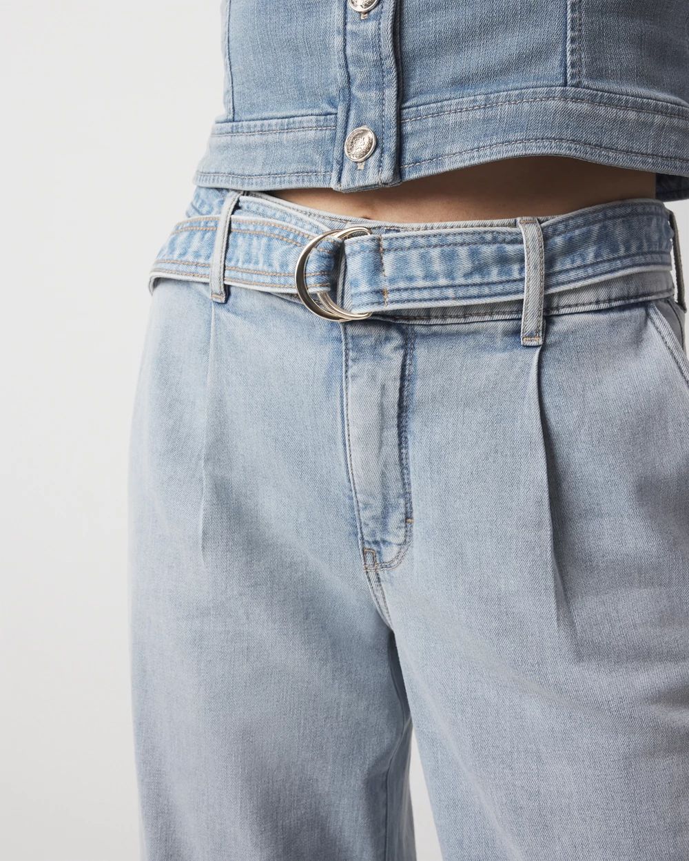 High-Rise Pleated Trouser Jean