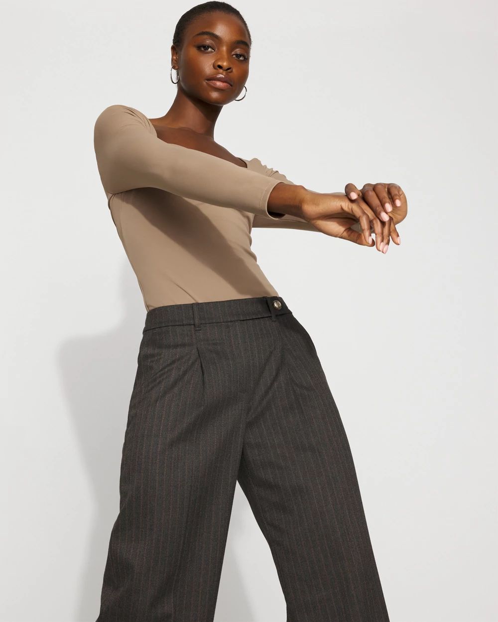 WHBM FORME™ All Ways Stretch Square Neck Long-Sleeve Tee